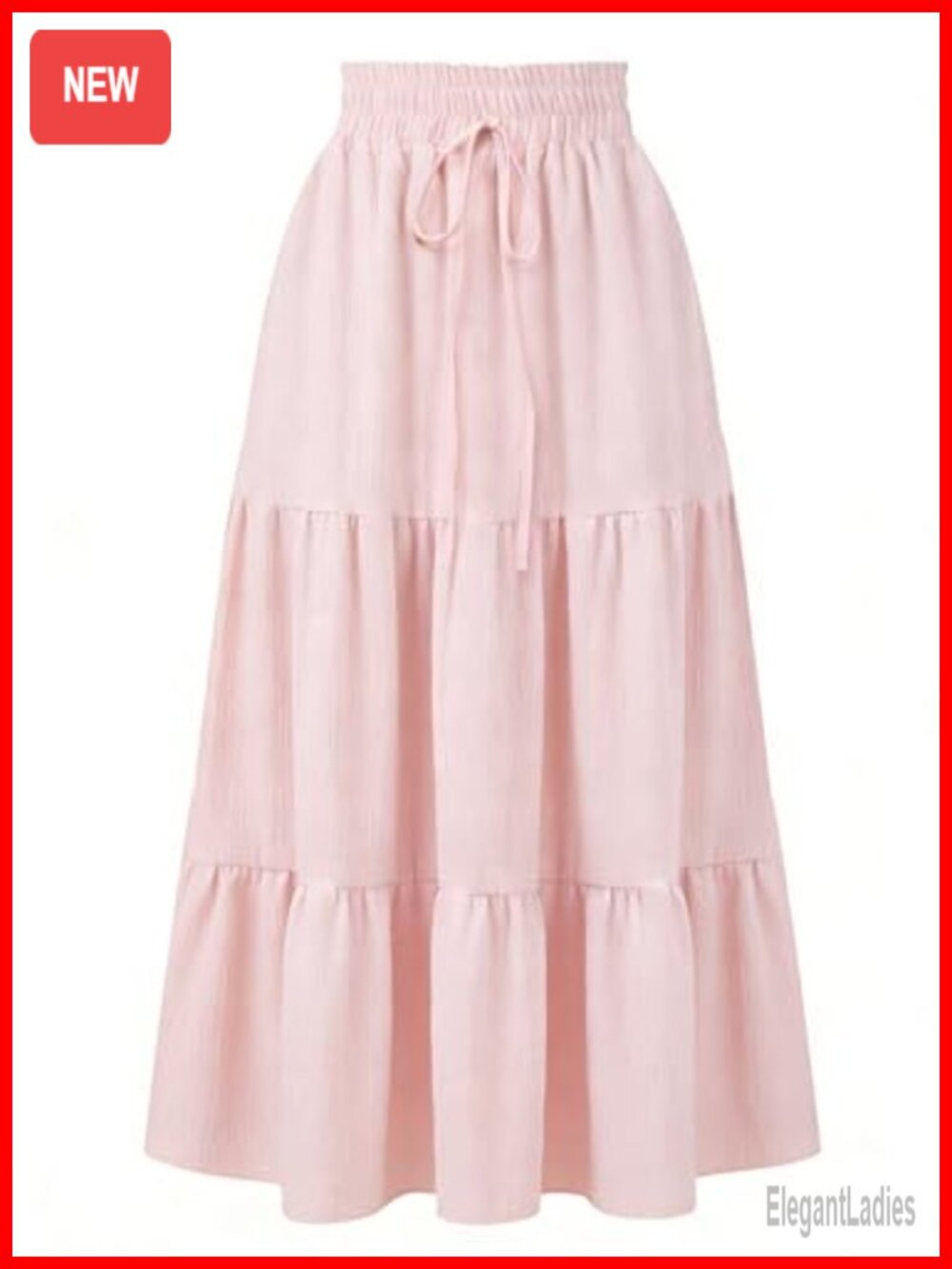 Boho Ruffle Maxi Skirt Flowy Summer A-Line